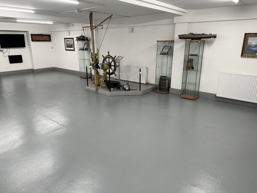 Completed wall and floor finishes at Ashington Sea Cadets